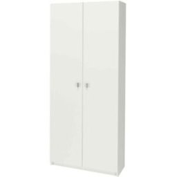 Meka Block Armario Multiusos Melamina 2P con Escobero. Blanco