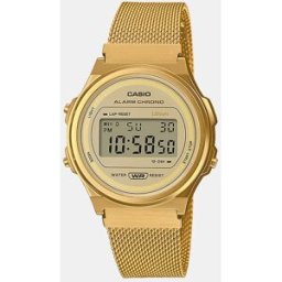 Casio Reloj de hombre Vintage A171WEMG-9AEF digital de acero dorado. Oro