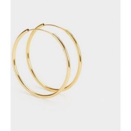 Parfois Pendientes de plata de ley de aro en lisos. Dorado