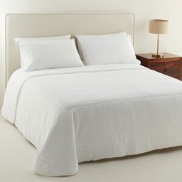 El Corte Inglés Edredón algodón lavado Lucía . (Cama 150 cm) Blanco