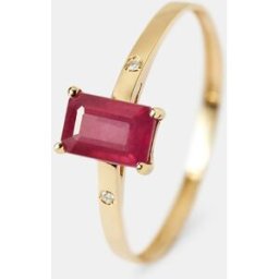 El Corte Inglés Anillo de oro diamante y rubí. (14) Rojo