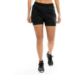 Siroko Short deportivo doble capa de mujer Gym-DoubleShorts-W . (M) Negro