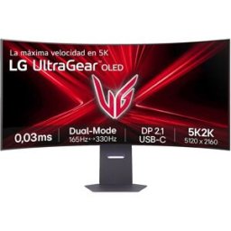 LG Monitor PC Gaming curvo 113cm (45') UltraGear 45GX950A-B, 165Hz, OLED 5K2K. Gris