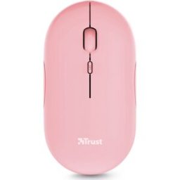 Trust Ratón inalámbrico recargable Puck rosa Bluetooth. Rosa