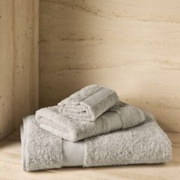 El Corte Inglés Toalla de baño algodón 700 gr/m2 Supima 25. (Lavabo) Gris perla
