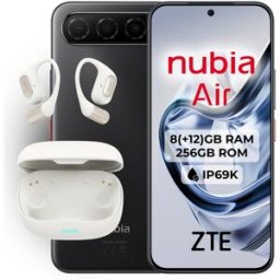 Zte nubia Air 8GB + 256GB móvil libre + Auriculares nubia LiveFlip. (256 GB + 8 GB RAM) Negro