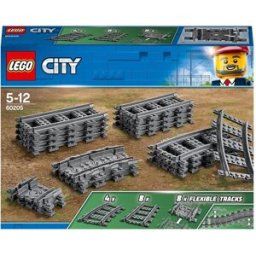 Lego Set de Accesorios de Construcción Vías para Tren de Juguete City Trains - 60205.