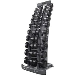 Titanium Strength Set de mancuernas de Goma 2-20 kg + Rack . Negro