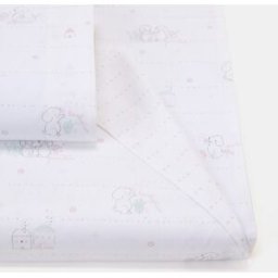 Cotton Juice Baby Home Juego de Funda nórdica 2 piezas colección Sésamo (disponible en varias medidas). (120 X 100 X 1 Cm) Rosa antiguo niño