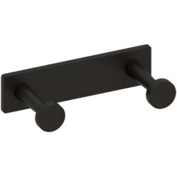 Beltrán Percha doble de baño para atornillar con gancho redondo . Cromo