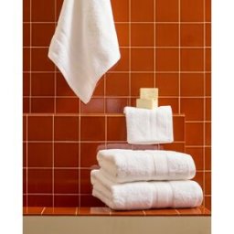 El Corte Inglés Toalla de baño algodón 500 gr/m2 New Colors. (Ducha) Blanco