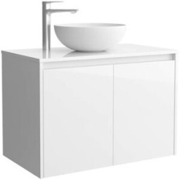 Salgar Mueble de baño con 2 puertas para lavabo de sobre encimera Noja . (70 cm) Blanco gloss