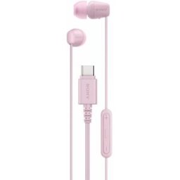 Sony Auriculares de botón IER-EX15C con micro y cable USB-C. Rosa