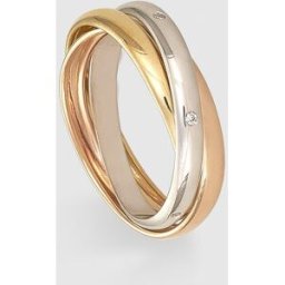El Corte Inglés Anillo de oro tricolor y diamantes . (14) Multicolor