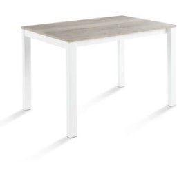 El Corte Inglés Mesa extensible con superficie laminada Ada. (70 x 110 cm) Blanco / Halifax blanco
