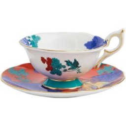 Wedgwood Taza de té con plato Wonderlust Golden Parrot . Multicolor
