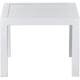 El Corte Inglés Mesa auxiliar de jardín Lincoln . (45 x 35 cm) Blanco