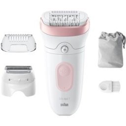 Braun Depiladora eléctrica Silk-épil 7, inalámbrica, uso en seco y húmedo. Blanco / Flamenco