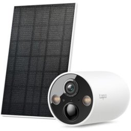 TAPO Cámara de vigilancia para exterior con Panel Solar y Batería Recargable C425 Kit.