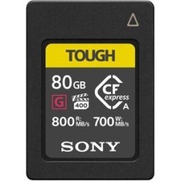 Sony Tarjeta de memoria Compact Flash Express Tough 80 GB, Clase A. Negro