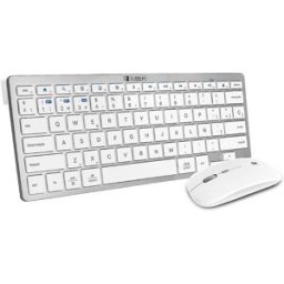 SUBBLIM Combo de teclado y ratón inalámbricos Multidispositivo blanco. Blanco / Plata