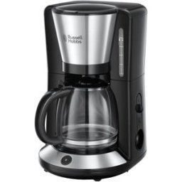 Russell Hobbs Cafetera de goteo Adventure con jarra de cristal de capacidad de 1,25 litros. Inox
