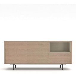 El Corte Inglés Aparador de madera de roble 199,5 cm Moss . Roble ceniza / Arena