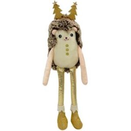 Mi Bosque Encantado Peluche Erizo Nicolas Navidad Dorada .