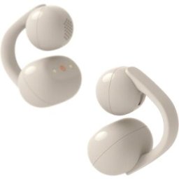 Sony Auriculares inalámbricos LinkBuds Clip, Bluetooth, IPX4, 37 horas de Batería. Beige