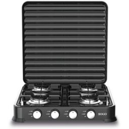 Sogo Hornillo de gas de 4 fuegos COC-SS-10275. Negro