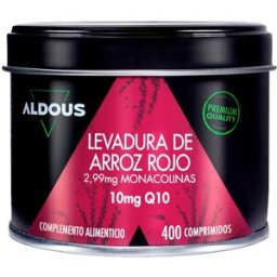 Aldous Bio 400 Comprimidos para el Colesterol con Levadura de Arroz Rojo con Coenzima Q10 .