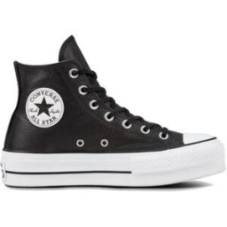Converse Zapatillas casual de mujer Chuck Taylor All Star Lift Clean Platform Alta Piel . (36) Negro