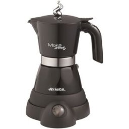 Ariete Cafetera eléctrica Moka Aroma para 4 tazas. Negro