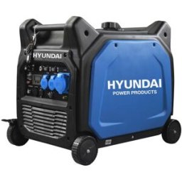 Hyundai Generador Inverter Monofásico Gasolina con Conexión ATS 4T 6 kW HY6500SEI. Azul / Negro