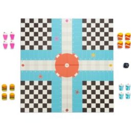 Balvi Juego de mesa Ludo's Diner Parchís en versión restaurante de comida rápida.