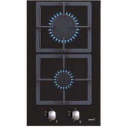 Cata Placa gas 2 quemadores - SCI 3002 BK. Cristal negro
