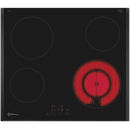 Balay Placa vitrocerámica 4 zonas de cocción - 3EB721LR. Negro