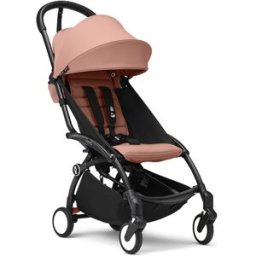 Stokke Silla de Paseo ® YOYO³ con Chasis Negro y 6+ color pack Ginger. Rosa niño