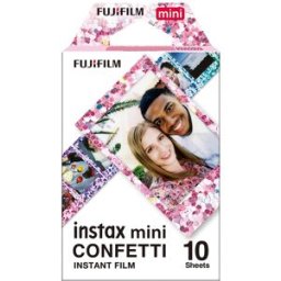 Fujifilm Película para cámaras instantáneas Instax Formato Mini Confetti Varios Colores. Negro