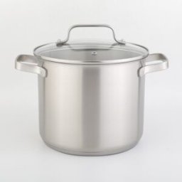 El Corte Inglés Olla alta de acero inoxidable sin antiadherente Smart. (24 cm) Acero