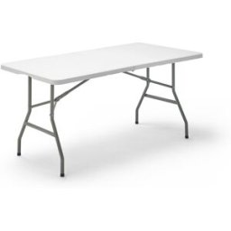 BriCor Mesa Plegable Resina 152 cm. Blanco