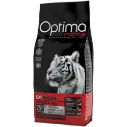 Optima Nova Pienso para gatos sénior Óptima Nova Mature pollo y arroz 2 Kg.