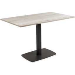 El Corte Inglés Mesa con superficie laminada Padua. (70 x 110 x 75 cm) Negro / Roble ártico