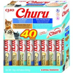 Churu Snack para gatos adultos variedades atún 40 x 14 g. (560 g)