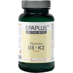 Epaplus 90 cápsulas Vitamina D3 + K2 Nutrabits . (90 Cápsulas)