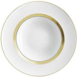 Vista Alegre Plato hondo Domo Gold . Oro