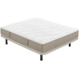 El Corte Inglés - Nuestro Mejor Precio Conjunto colchón muelles + base tapizada + patas SPR20 V2 Tap Nuestro Mejor Precio - El Corte Inglés... (Cama 135 x 190 cm)