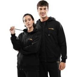 Siroko Sudadera capucha cremallera unisex Rayo Club RC Split Black . Negro
