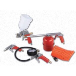 CEVIK Kit Accesorios para Compresor. Rojo