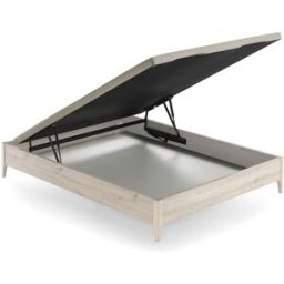 Ecus Canapé abatible de madera con patas Numa . (Cama 150 x 200 cm) Ártico